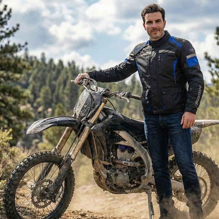 Electric Blue Men Black