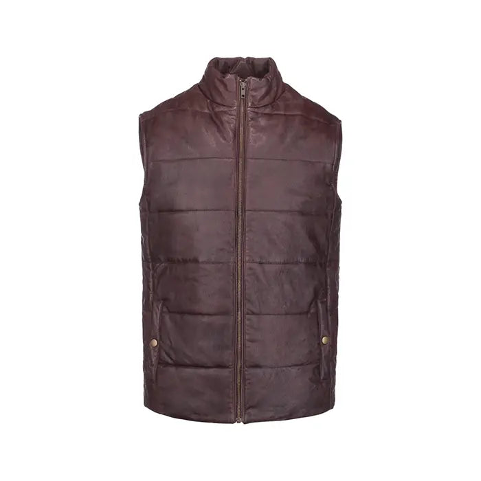 Puffer Men Body Warmer Brown